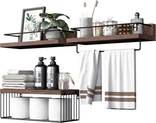 Bathroom shelves over toilet - bathroom,