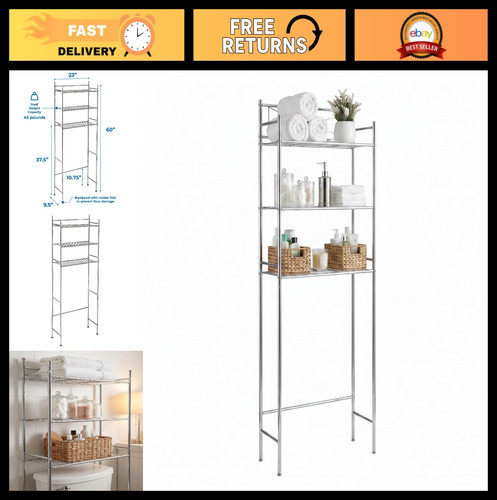 Tier metal bathroom shelf - bathroom,