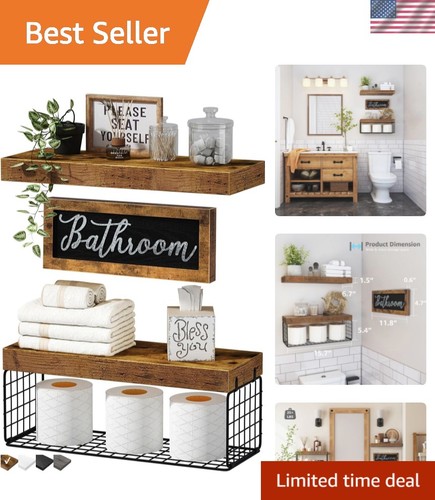 Bathroom shelves over - toilet,