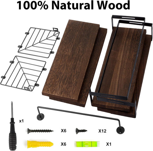 Wall mounted bathroom shelves - wall,