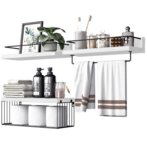 Bathroom shelves over toilet - bathroom,