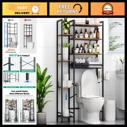 Tier over toilet storage - toilet,
