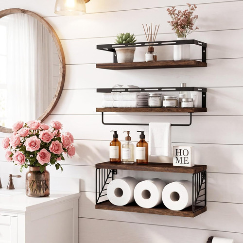 Wall mounted bathroom - wall, shelves