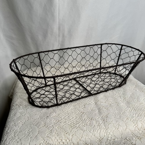 Rustic chicken wire basket - rustic,